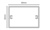 Slotted mid-rail 60mm x 42mm 9MM SPACING 5800MM LONG
